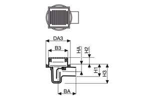 vonRoll Bodenablauf Boda 2000 1661-110-00  