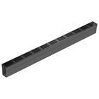 ACO Slimline Rinne mit Rost Aluminium schwarz eloxiert