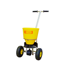 Streuwagen Edelstahl, PE-Behälter, luftbereift