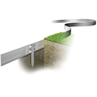 FlexiLine Alu-Randeinfassung 5mm, Höhe: 10cm, 2,3m, eine Seite glatt