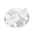 Fugen-T-Stück mit Bodenplatte 3/12-50mm Volfi FK-BT transparent
